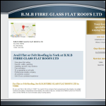 Screen shot of the B.M.B. Fibreglass Flat Roofs Ltd website.