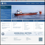Screen shot of the Russian Maritime Register of Shipping (UK) Ltd website.