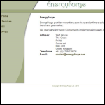 Screen shot of the Energyforge Ltd website.