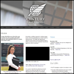Screen shot of the Century Public Relations Ltd website.