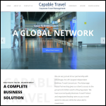 Screen shot of the Capable Travel Ltd website.