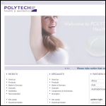 Screen shot of the Polytech Health & Aesthetics Uk Ltd website.