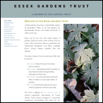Screen shot of the Essex Gardens Trust website.