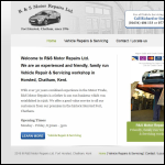 Screen shot of the R & S Motor Repairs Ltd website.