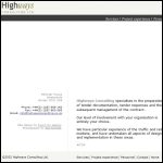 Screen shot of the Highways Consulting Ltd website.
