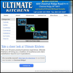 Screen shot of the Ultimate Kitchen Furniture website.