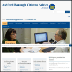 Screen shot of the Ashford Borough Citizens Advice website.