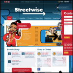 Screen shot of the Streetwise Young Peoples Project website.