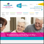 Screen shot of the Gateshead Crossroads Caring for Carers website.