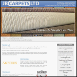 Screen shot of the J.B. Carpets Ltd website.