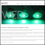 Screen shot of the Williams Electronic Design Ltd website.