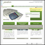 Screen shot of the Javelin Software Ltd website.