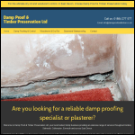 Screen shot of the Damp Proof & Timber Preservation Ltd website.