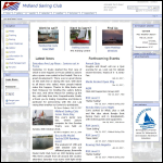 Screen shot of the Midland Sailing Club website.