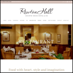 Screen shot of the Rowton Hall Hotel Ltd website.