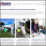 Screen shot of the The Woking Community Furniture Project website.