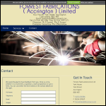 Screen shot of the Forrest Fabrications (Accrington) Ltd website.