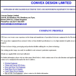 Screen shot of the Convex Design Ltd website.