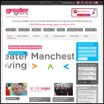 Screen shot of the Greater Manchester Sports Partnership website.