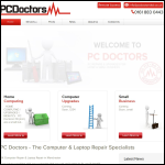Screen shot of the Pc Doctors Ltd website.