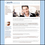 Screen shot of the Worth Comms Ltd website.