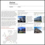 Screen shot of the Axios Hospitality Real Estate Services Ltd website.