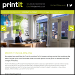 Screen shot of the Print Designs (Wilmslow) Ltd website.