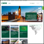 Screen shot of the Cbre Hotels Ltd website.