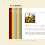 Screen shot of the Mackintosh Catering Ltd website.