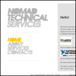 Screen shot of the Nomad Technical Services Ltd website.