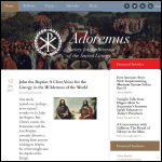 Screen shot of the Adoramus website.