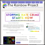 Screen shot of the The Rainbow Project website.