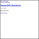 Screen shot of the Shopmobility Manchester website.