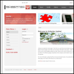Screen shot of the Scibertec Ltd website.