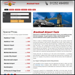 Screen shot of the Bracknell Taxis website.