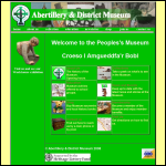 Screen shot of the Abertillery & District Museum Society website.