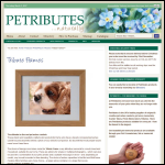 Screen shot of the Tributes 4 Pets Ltd website.