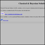 Screen shot of the Classical & Bayesian Solutions Ltd website.