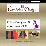 Screen shot of the Cambrian Woollen Mill Ltd website.