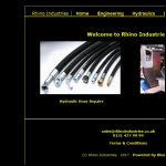 Screen shot of the Rino Industries Ltd website.