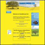 Screen shot of the Sandallwood Ltd website.