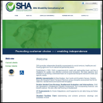 Screen shot of the Sha Disability Consultancy Ltd website.