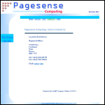 Screen shot of the Pagesense Computing Ltd website.
