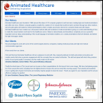 Screen shot of the Animated Healthcare Ltd website.