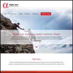 Screen shot of the Alpha Lan Systems Ltd website.