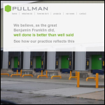 Screen shot of the Pullman Contracting Ltd website.