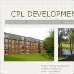 Screen shot of the C P L Developments (Lincoln) Ltd website.