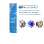 Screen shot of the Tape Specialities Ltd website.