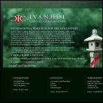 Screen shot of the Ivanhoe Capital Corporation (UK) Ltd website.