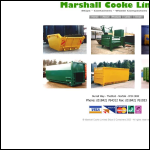 Screen shot of the Marshall Cook Ltd website.
